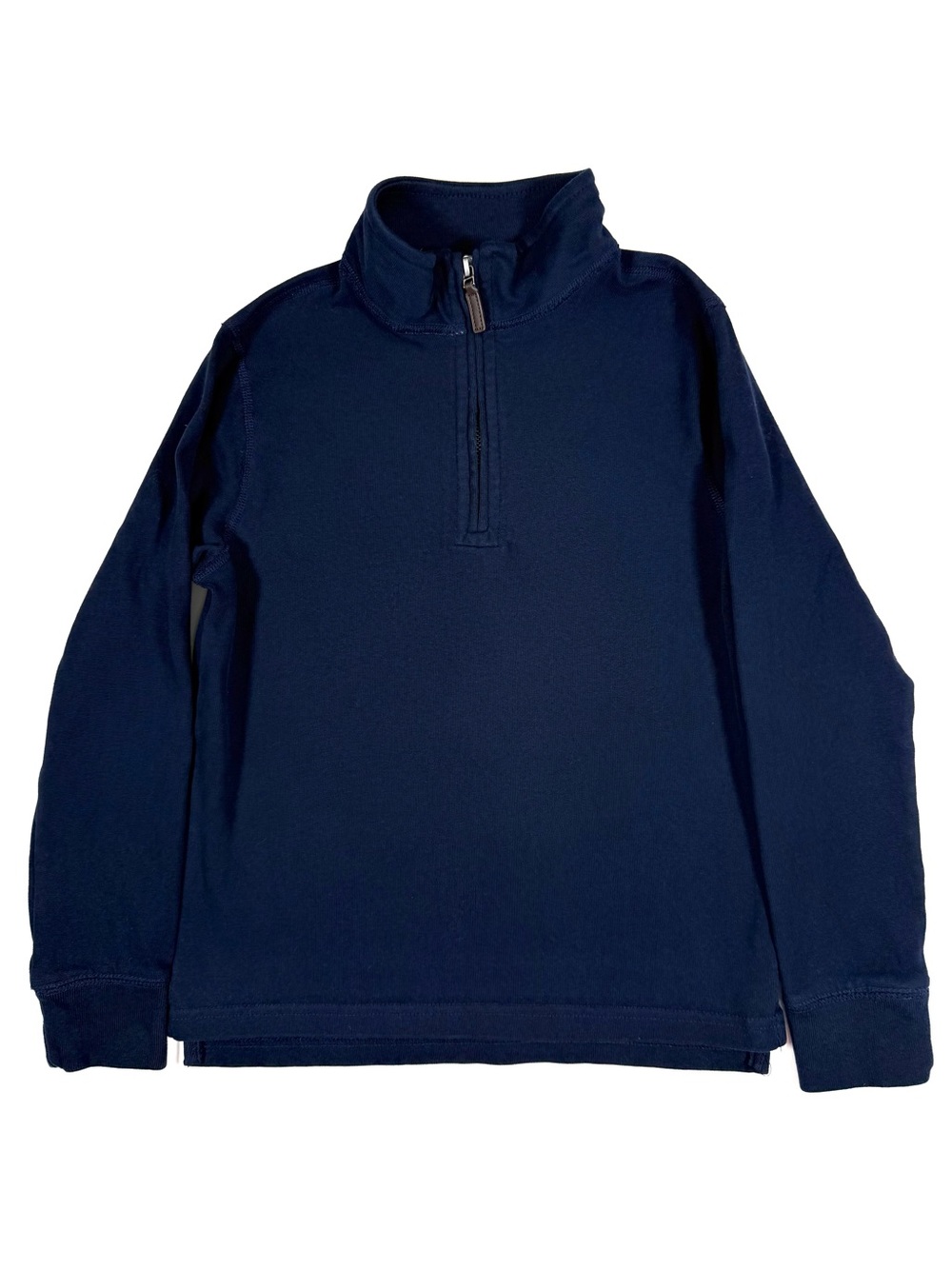 CREWCUTS Boy Quarter Zip Pullover M Cotton Navy Preppy Classic Layering Nautical